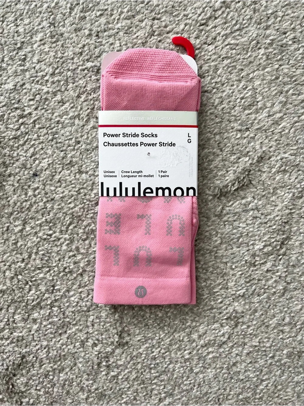 NWT Vuori x Aloha Pouch and Pink Lululemon Crew Socks Size Large